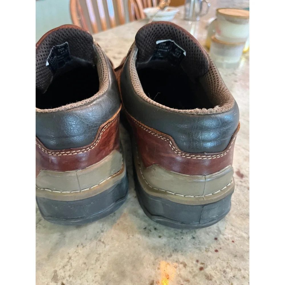 Wolverine‎ DuraShocks Flex Mens Brown Leather Work Shoes W210115 Size 11.5 EW